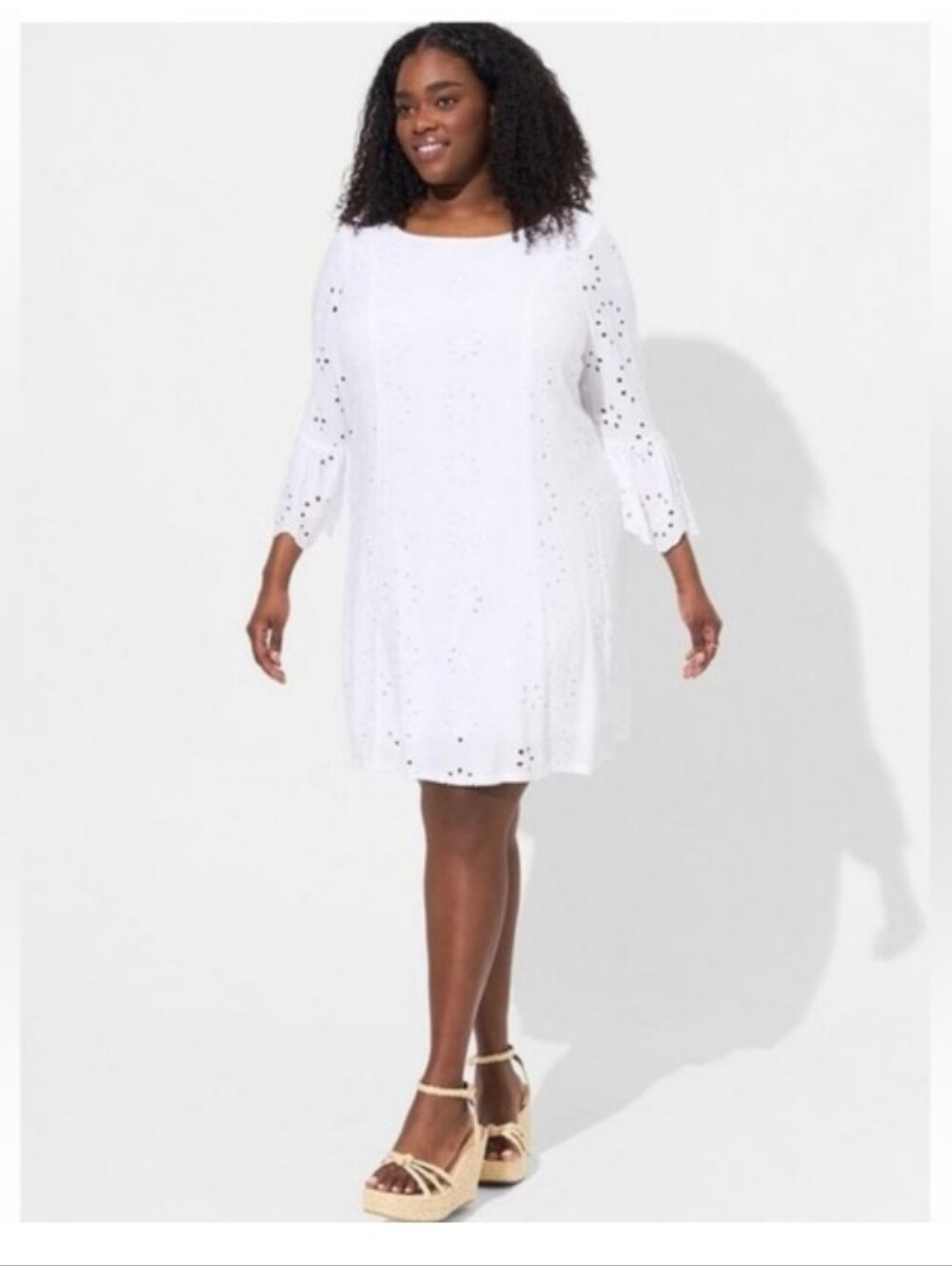 Torrid White Eyelet Mini Dress